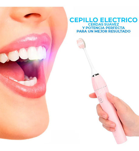 Cepillo De Dientes Eléctrico Ultrasónico Con 2 Cabezales