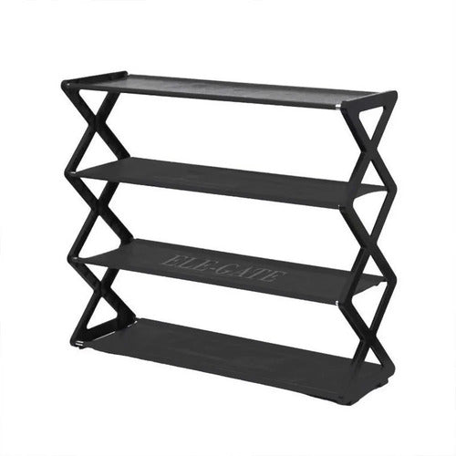 Zapatera Organizador Rack Zapatos 4 Niveles Negro