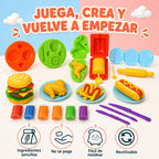 Kit De Plastilina Infantil Con Moldes Rodillo Y Herramientas