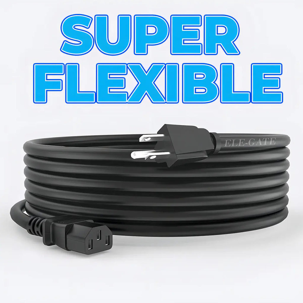 Cable De Alimentación Para Monitor, Cpu, Impresora, Tv Ele-gatewi.62 De 1m De Largo