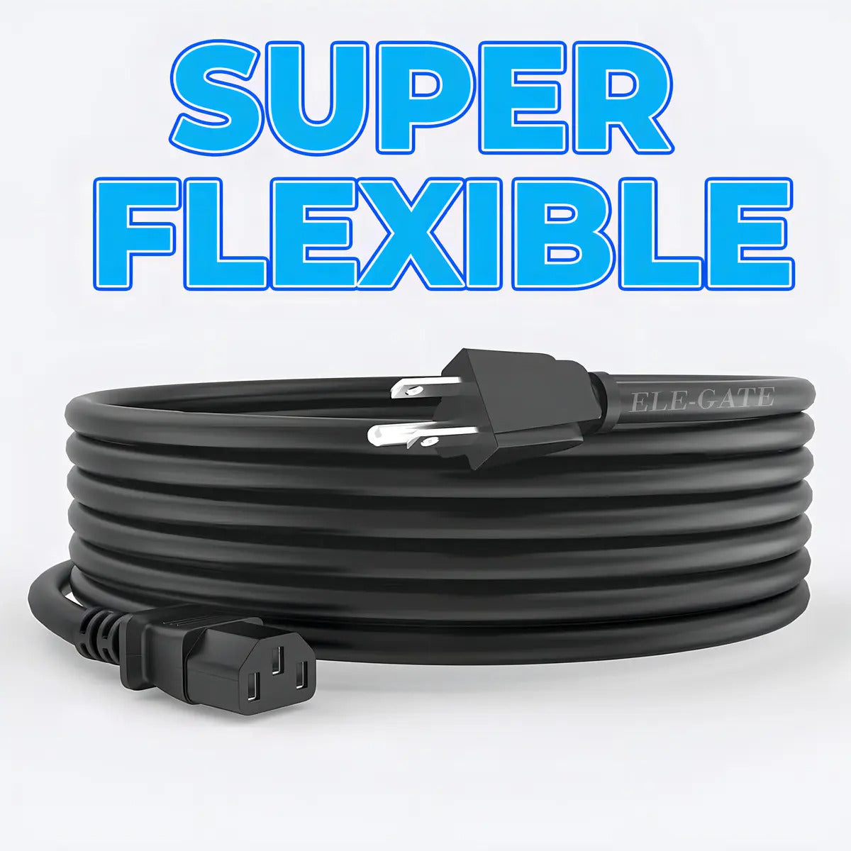 Cable De Alimentación Para Monitor, Cpu, Impresora, Tv Ele-gatewi.62 De 1m De Largo