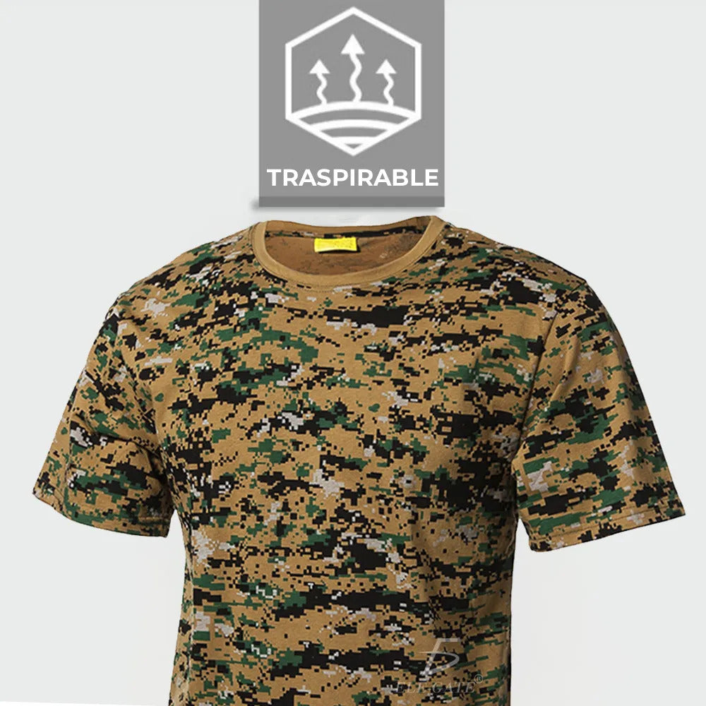 Camisa Táctica De Camuflaje Para Hombre