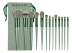 Set De 13 Brochas De Maquillaje Con Mango Barnizado Azul