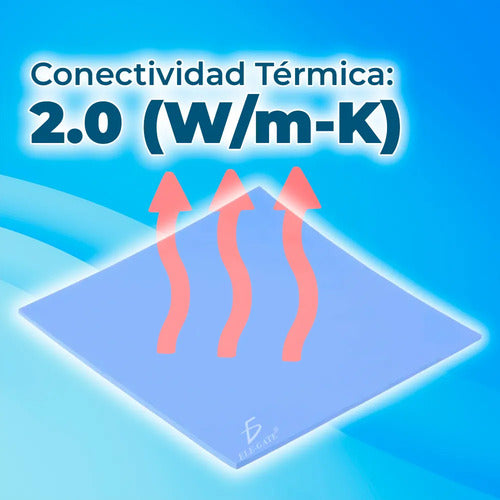Almohadilla Térmica De Silicona 2 W M K 1 Mm Azul
