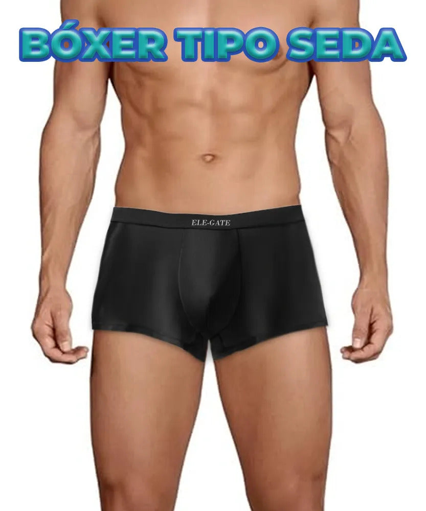 Bóxer de seda de hielo para hombre - 5XL negro M