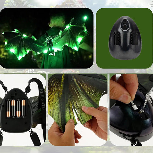 Alas De Dragón Con Movimiento, Luz Rgb Y Sonido