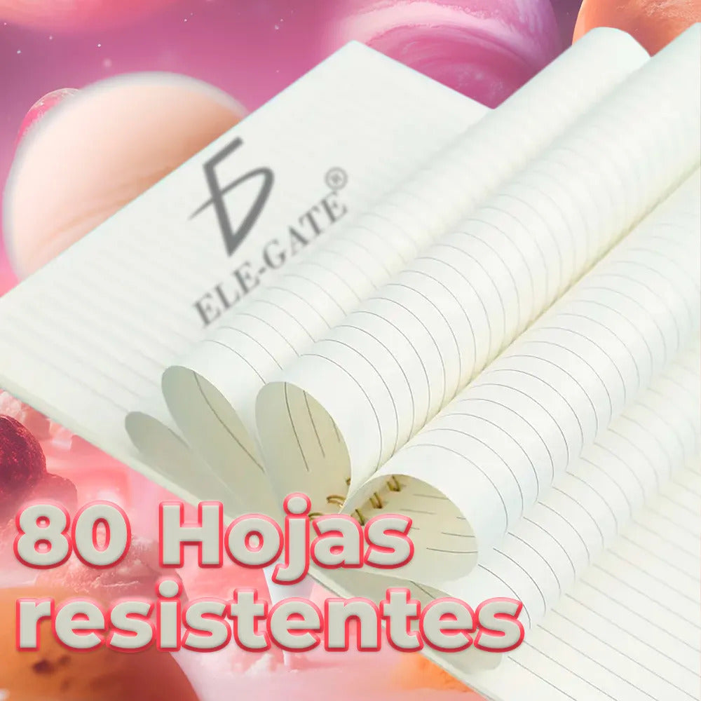 Cuaderno De 80 Hojas Rayadas Con Portada Espacial Y Espiral