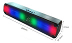 Bocina Bluetooth recargable barra de luces LED rgbw