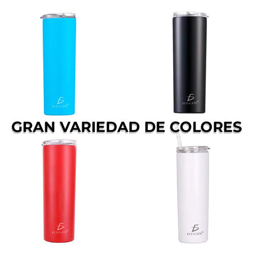 Termo Botella Elegante Infusor Doble Capa Acero Inox Calidad