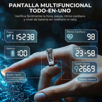 Anillo inteligente con pantalla plata talla 9
