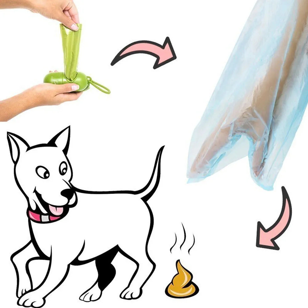 Dispensador De Bolsas Sanitarias Desechables Para Mascotas Azul Marino