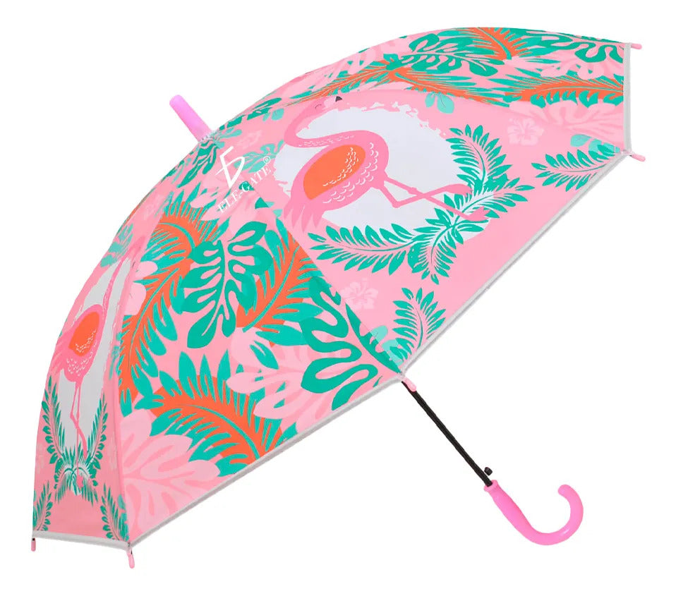 Paraguas Con Protección Uv Impermeable Con Diseño Tropical