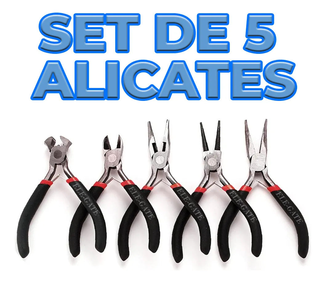 Juego De 5 Alicates Para Hacer Joyas De Punta Redonda