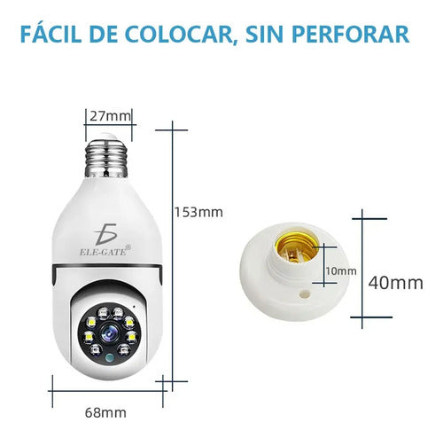 Cámara De Seguridad Visión Nocturna Con Wifi Inalámbrica