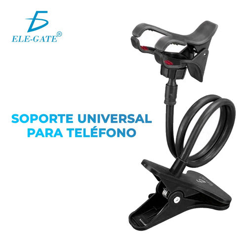 Soporte Universal Flexible Celular Para iPhone Mesa Cama Rojo