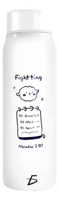 Botella De Agua Kawaii Esmerilada De 500 Ml De Acero