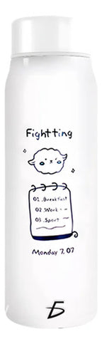 Botella De Agua Kawaii Esmerilada De 500 Ml De Acero