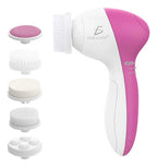 Limpiador facial eléctrico 5 en 1 con cabezales