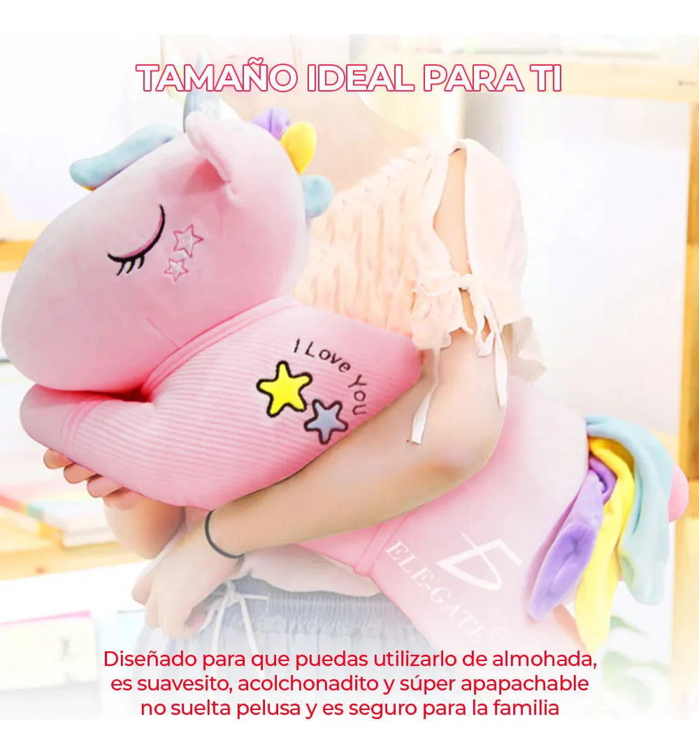Unicornio Pony De Peluche Arcoiris Juguete Suave De 25cm