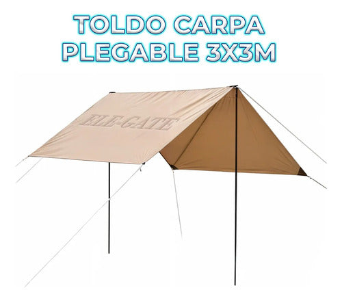 Carpa Plegable De 3x3 Metros Con Tela Repelente Al Agua