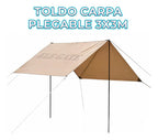 Carpa Plegable De 3x3 Metros Con Tela Repelente Al Agua