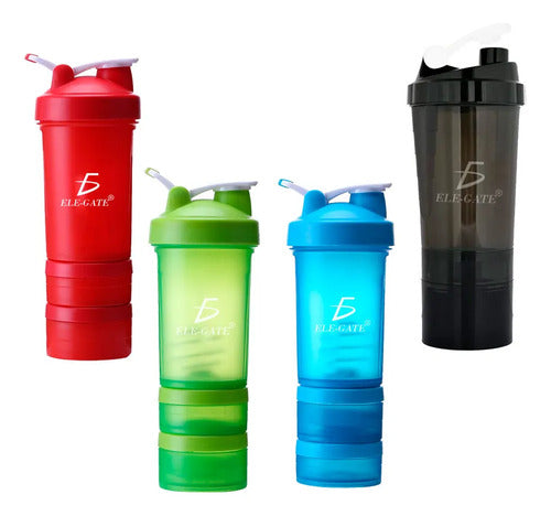 Vaso Mezclador De Proteínas Deportivo 4 Colores 500ml