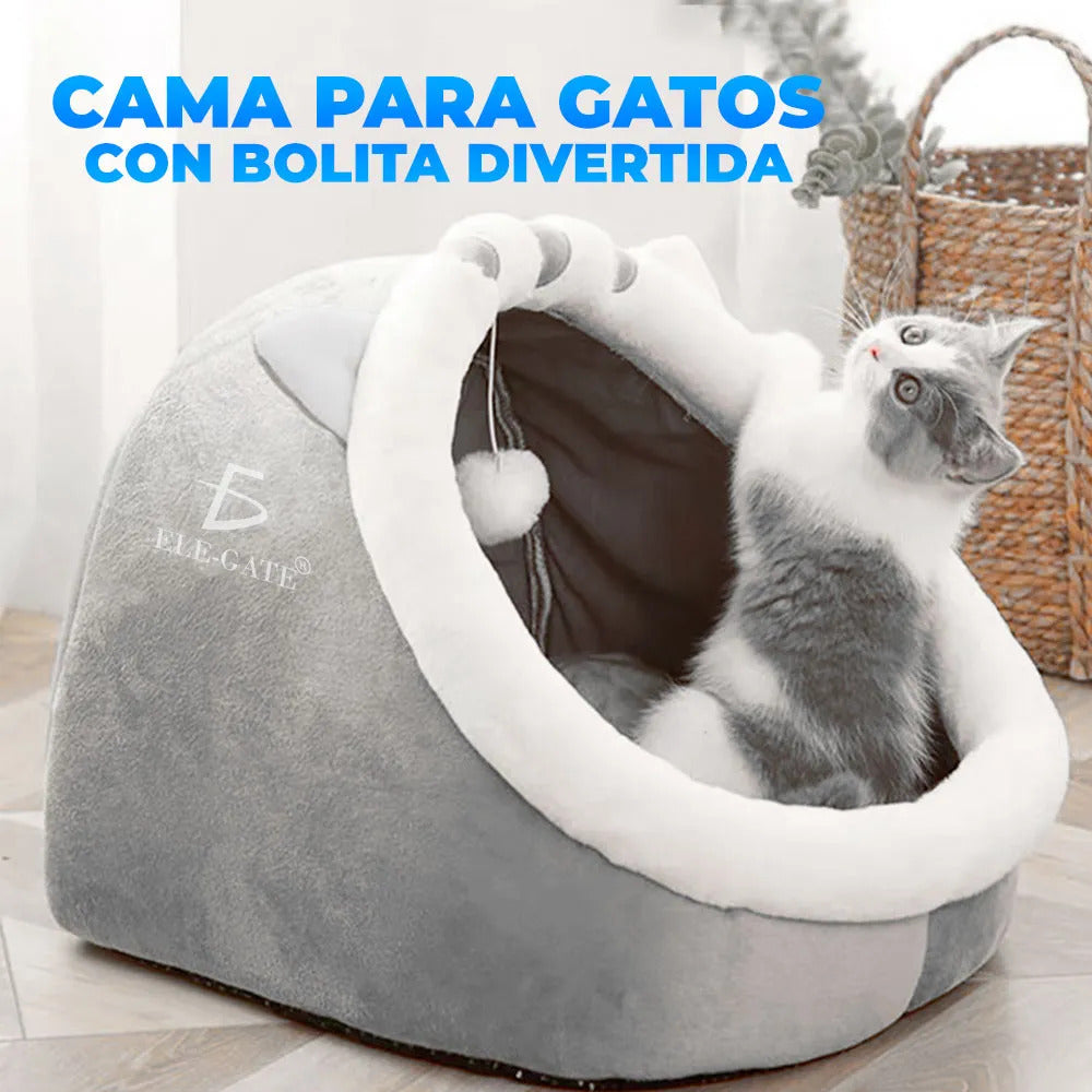 Cama Tipo Iglú Para Gato Formato Cerrado Con Entrada Frontal