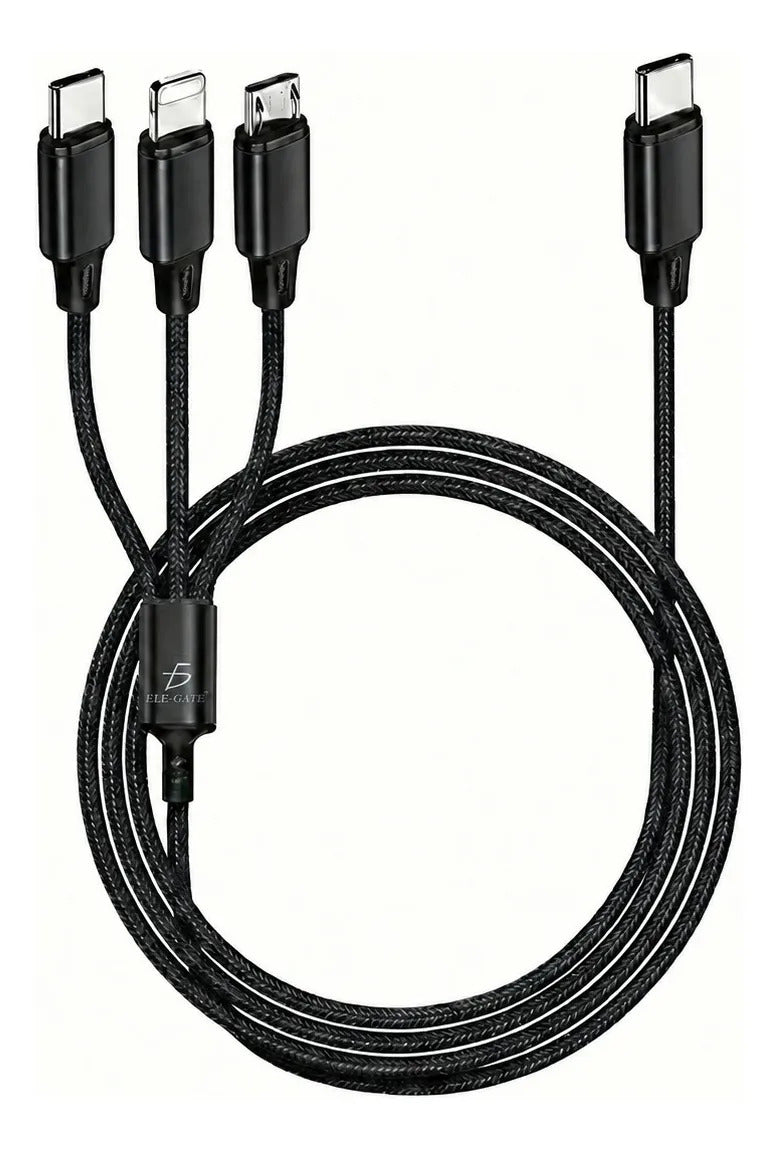 Cable Dp Carga Rapida Tipo C Micro V8 Para iPhone Lightning