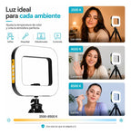 Luz Led Cuadrada De 20 W Con Trípode Y Batería De 8000 Mah