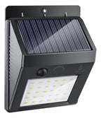Lámpara solar LED exterior con sensor de luz para jardín