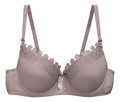 Brasier con encaje de copa completa beige M