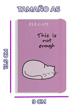 Cuaderno Rosa Estilo Kawaii Compacto Con 75 Hojas Rayadas