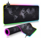 Mouse Pad Gamer Diseño De Mapa Con Luz Led Rgb Iluminado