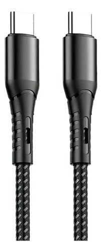 Cable Entrelazado De Cordón 1m Tipo C A Tipo C 66w - Negro