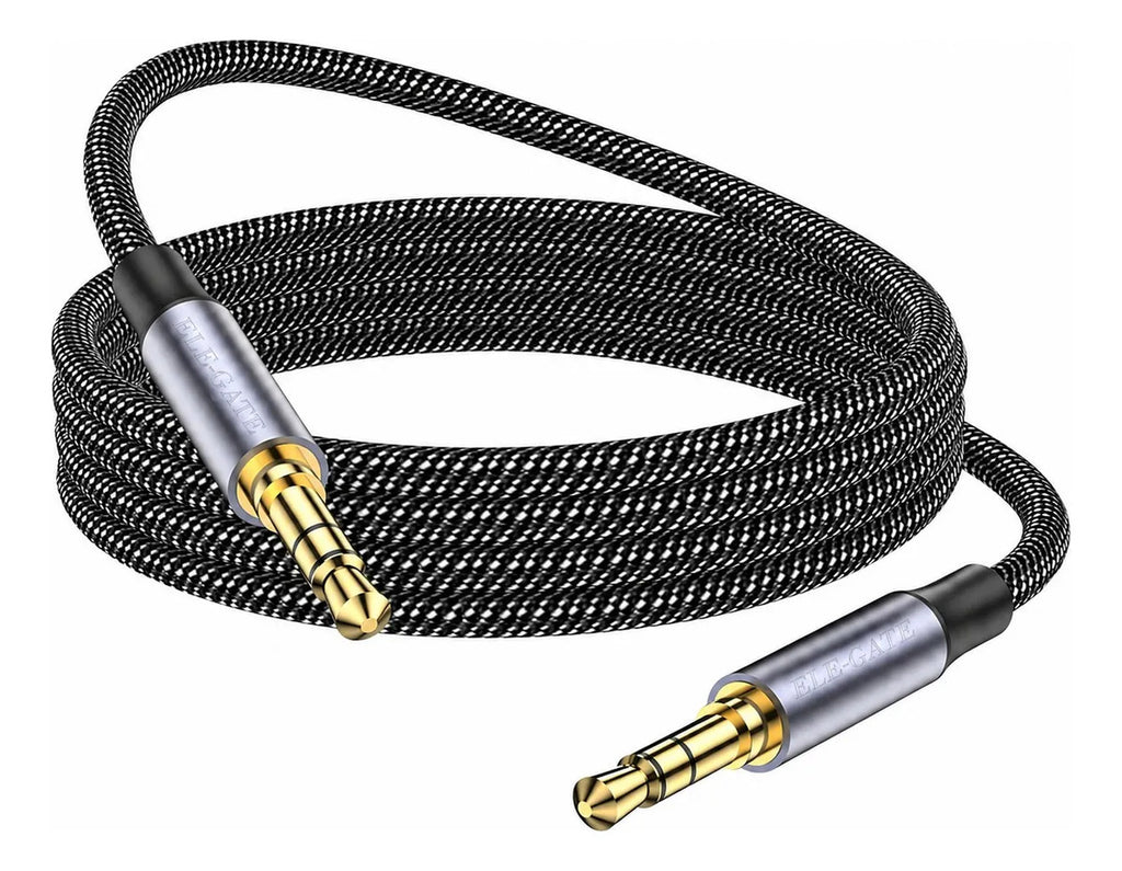 Cable auxiliar jack 3.5mm a 3.5mm 1.5m con conectores