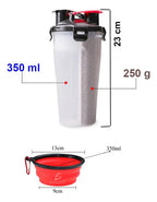 Vaso Viaje Croquetas Y Agua Mascotas Con Tazon Plegable