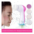 Limpiador Facial Eléctrico 5 En 1 Con Cabezales
