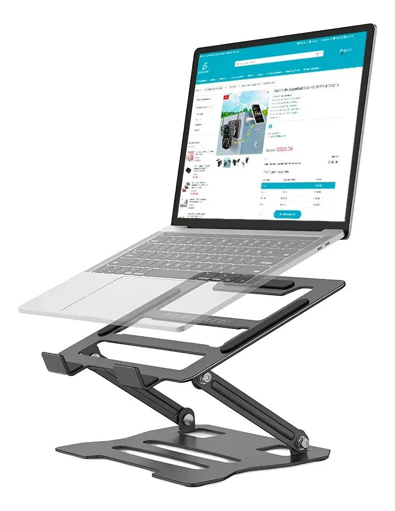 Soporte Universal Ajustable Que Mejora Postura Laptop De 10 A 15.6 Pulgadas Color Gris Ele-gate