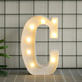 LED letras C 3D luces foco lampara decora abecedario
