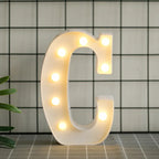 LED letras C 3D luces foco lampara decora abecedario
