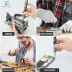 Destornilladores Mini Eléctricos Kit 24 Puntas 3 Led Color Plateado Herramienta Ele-gate