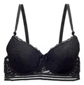 Brasier con encaje y push up con tirantes ajustables negro M