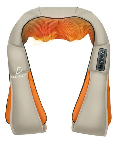 Masajeador Cuello Espalda Hombro Relajante Golpeteo Cervical Beige