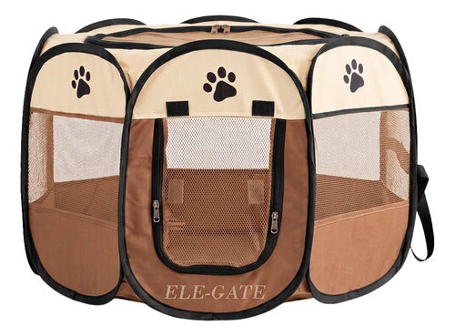 Corral Plegable Para Perros Y Gatos 91 X 58 Cm Con Malla