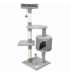 Torre rascador para gato de 1.10 m con 4 niveles y casita