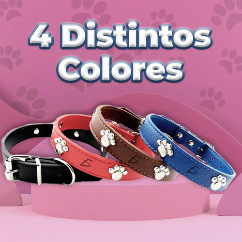 Collar De Perro De Cuero Resistente De 38 Cm Con Diseño De Marrón
