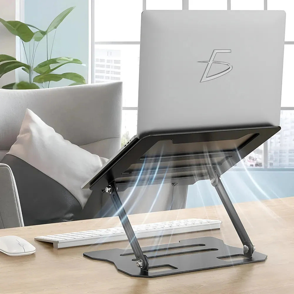 Soporte Universal Ajustable Que Mejora Postura Laptop De 10 A 15.6 Pulgadas Color Gris Ele-gate