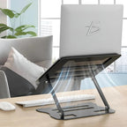 Soporte Universal Ajustable Que Mejora Postura Laptop De 10 A 15.6 Pulgadas Color Gris Ele-gate