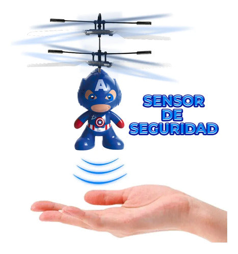 Avión De Inducción Suspendido - Figura De Acción Luminosa Azul