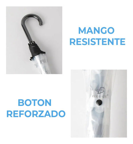 Paraguas Transparentes Para Niños Colores Resistente Bonito